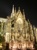 A nighttime view of Cologne Cathedral, just a block from our hotel